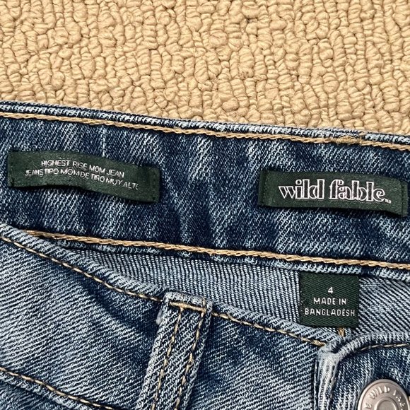 Wild Fable Ripped High Rise Mom Jean - Picture 4 of 5